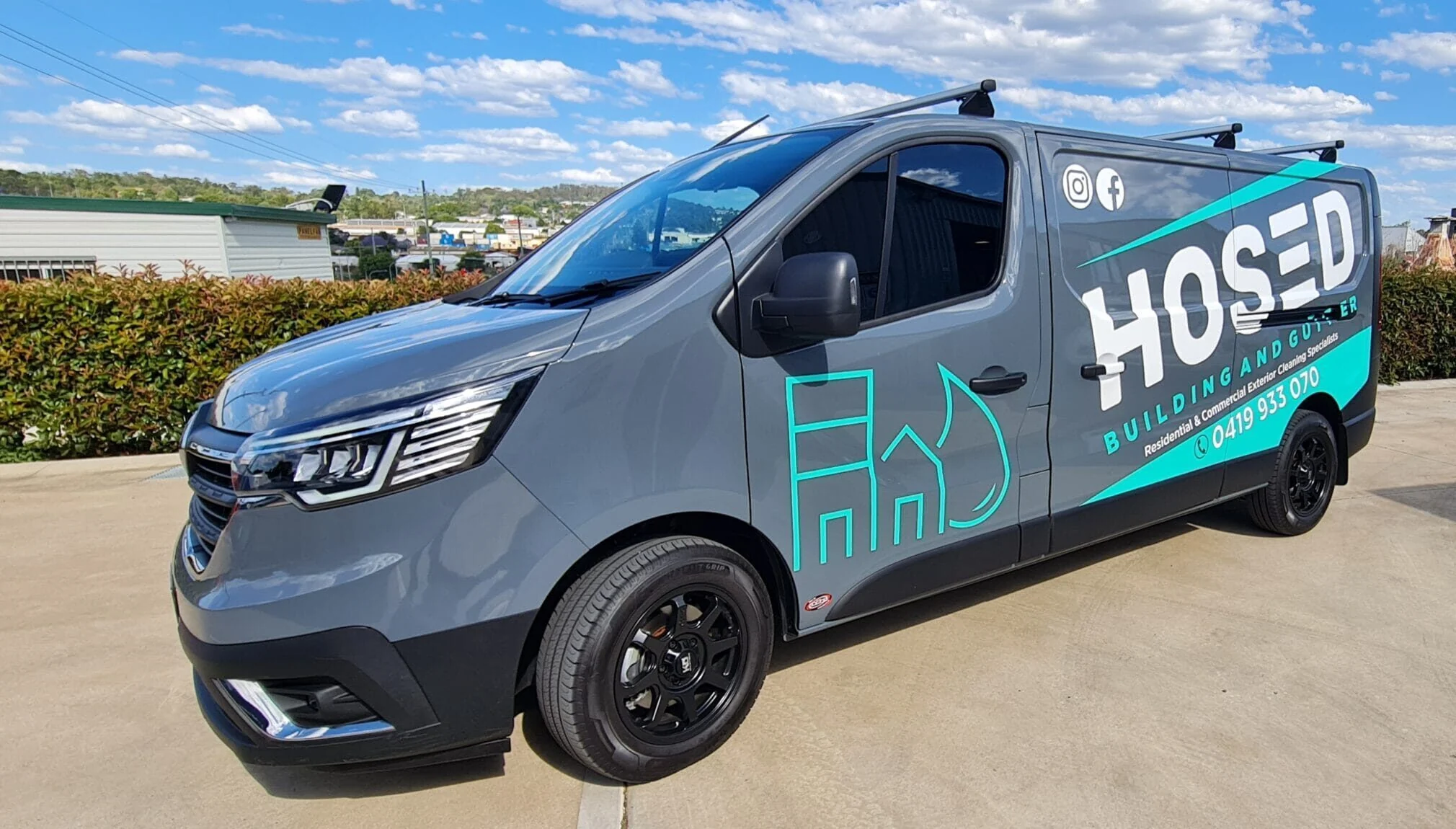 Hosed wrapped van