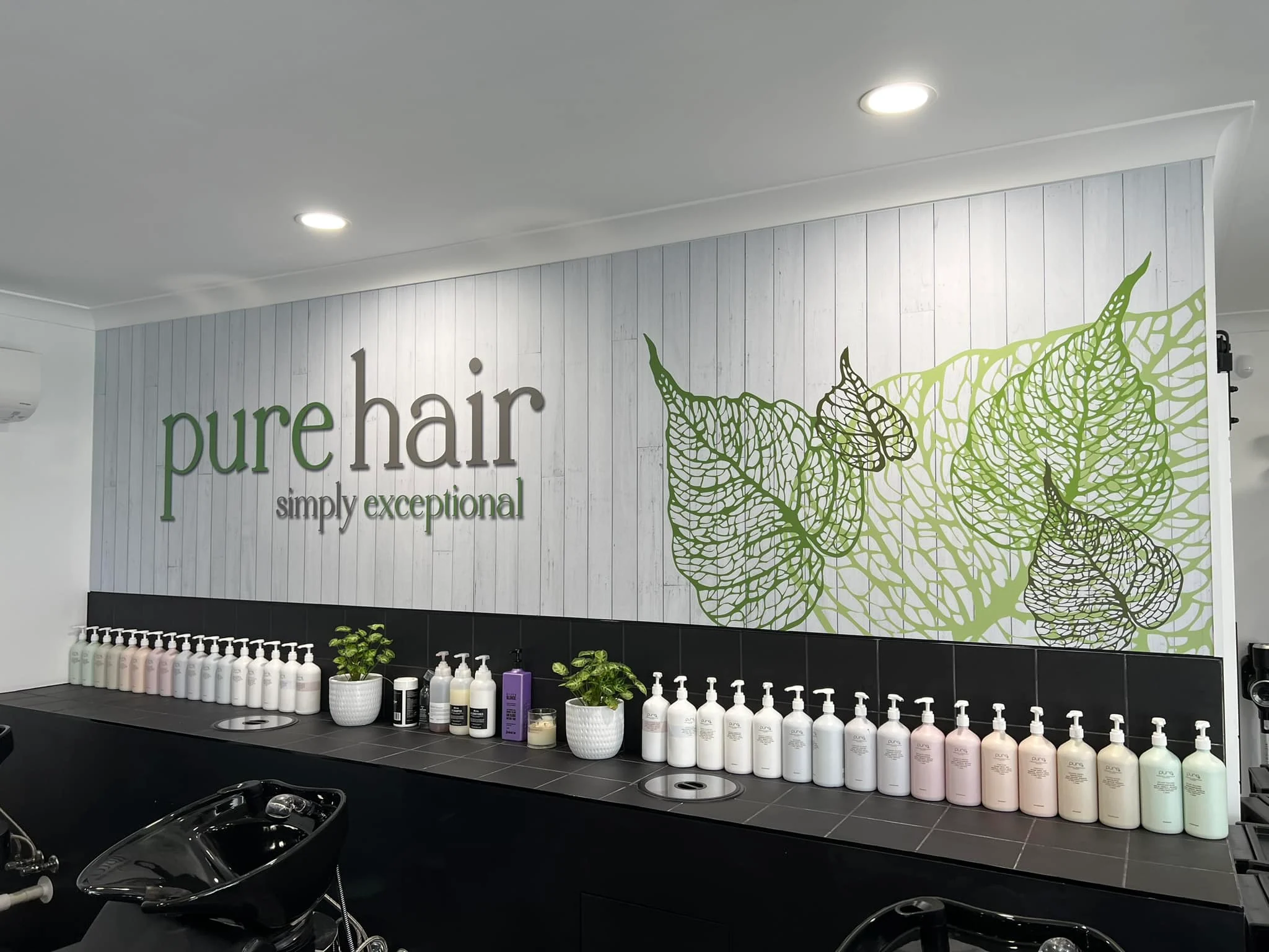 Pure Hair salon wall graphics