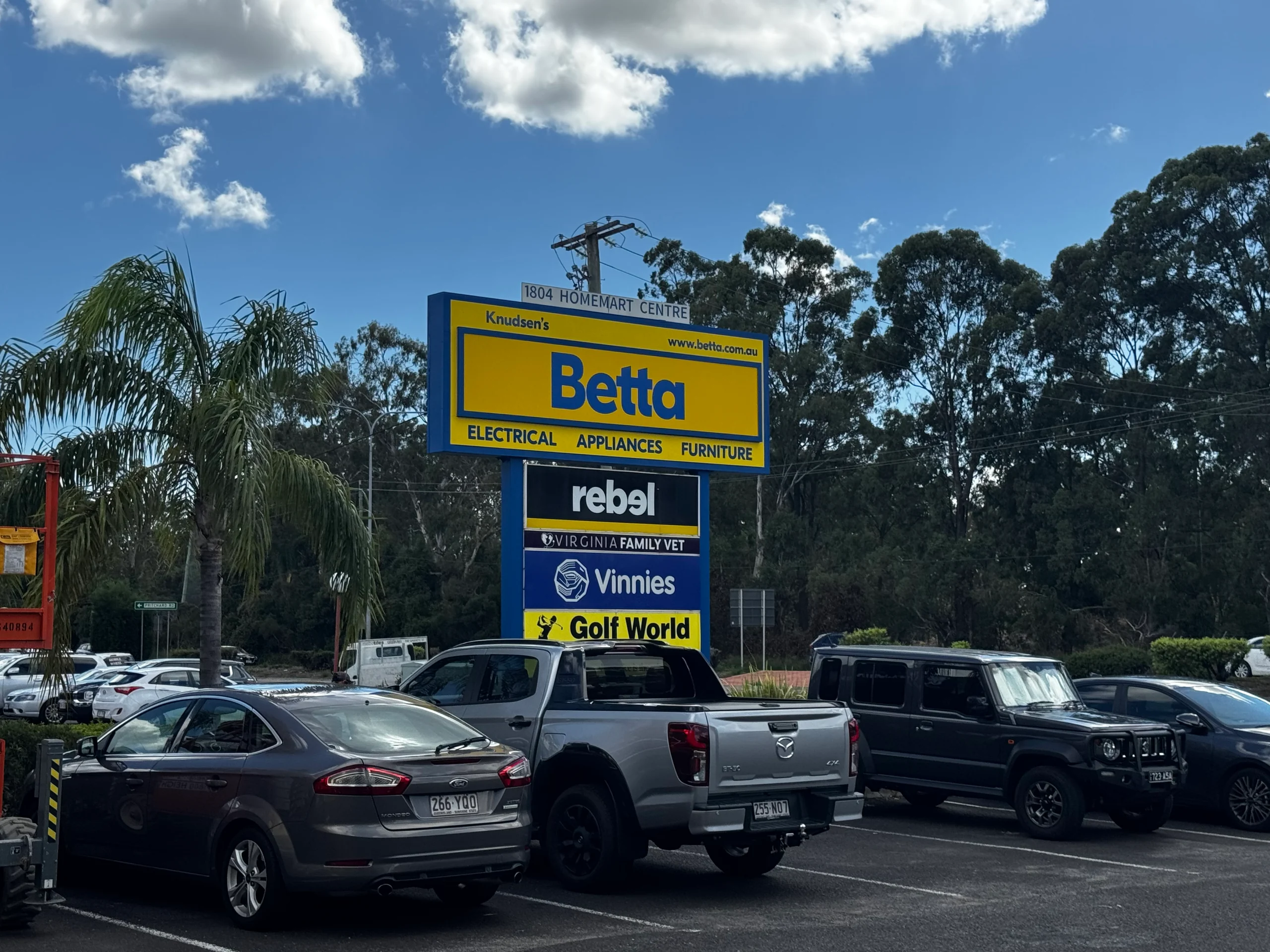 Betta pylon over the car park at Virginia QLD