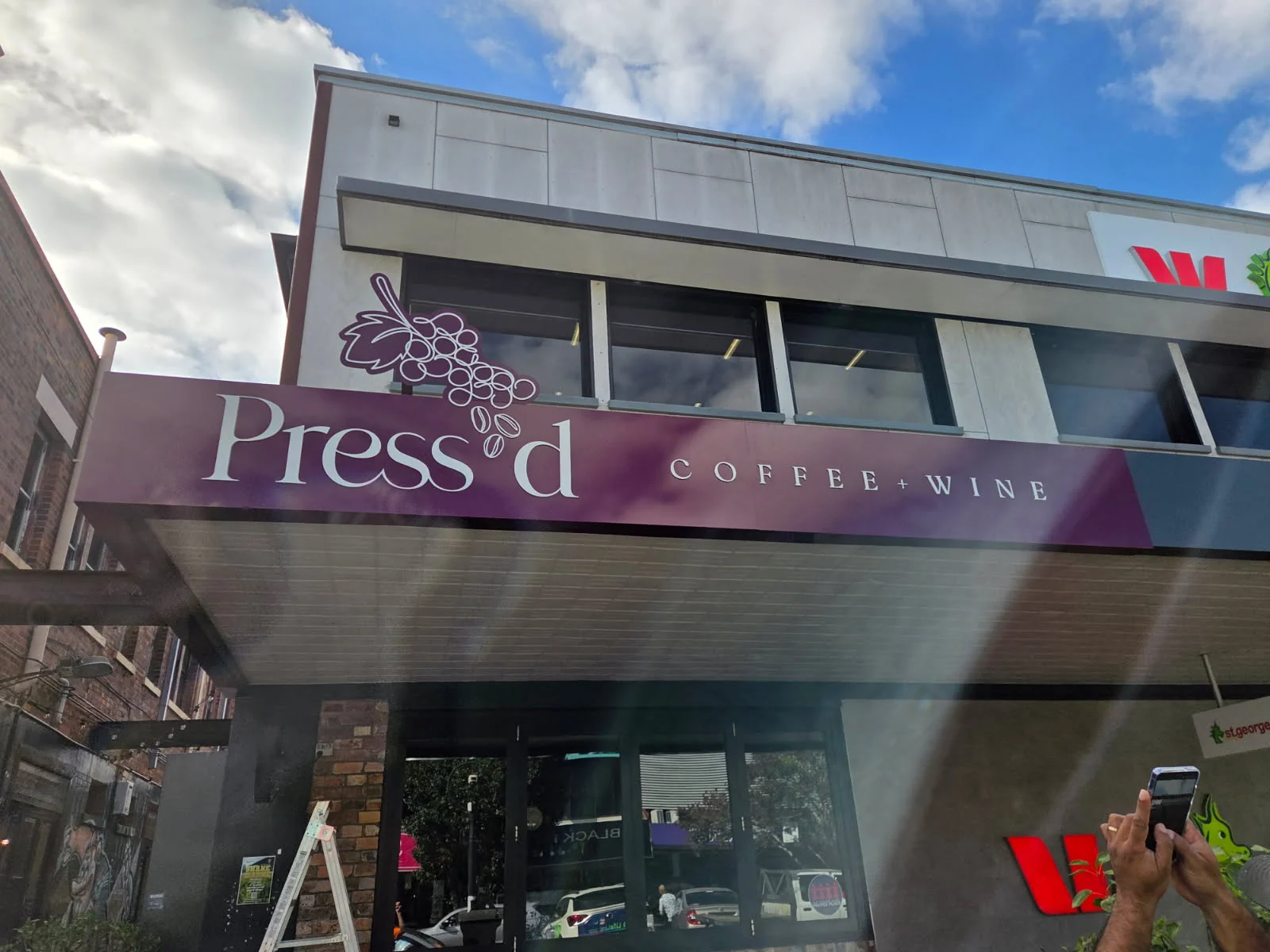 Press'd Coffee & Wine awning fascia, Toowoomba
