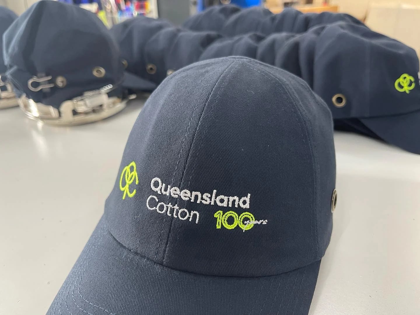 Queensland Cotton embroidered caps